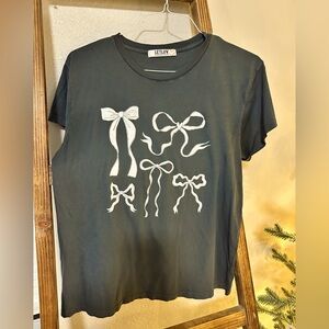 Anthro Bow Graphic Tee